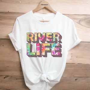 River Life Tie Dye Unisex Graphic T-Shirt